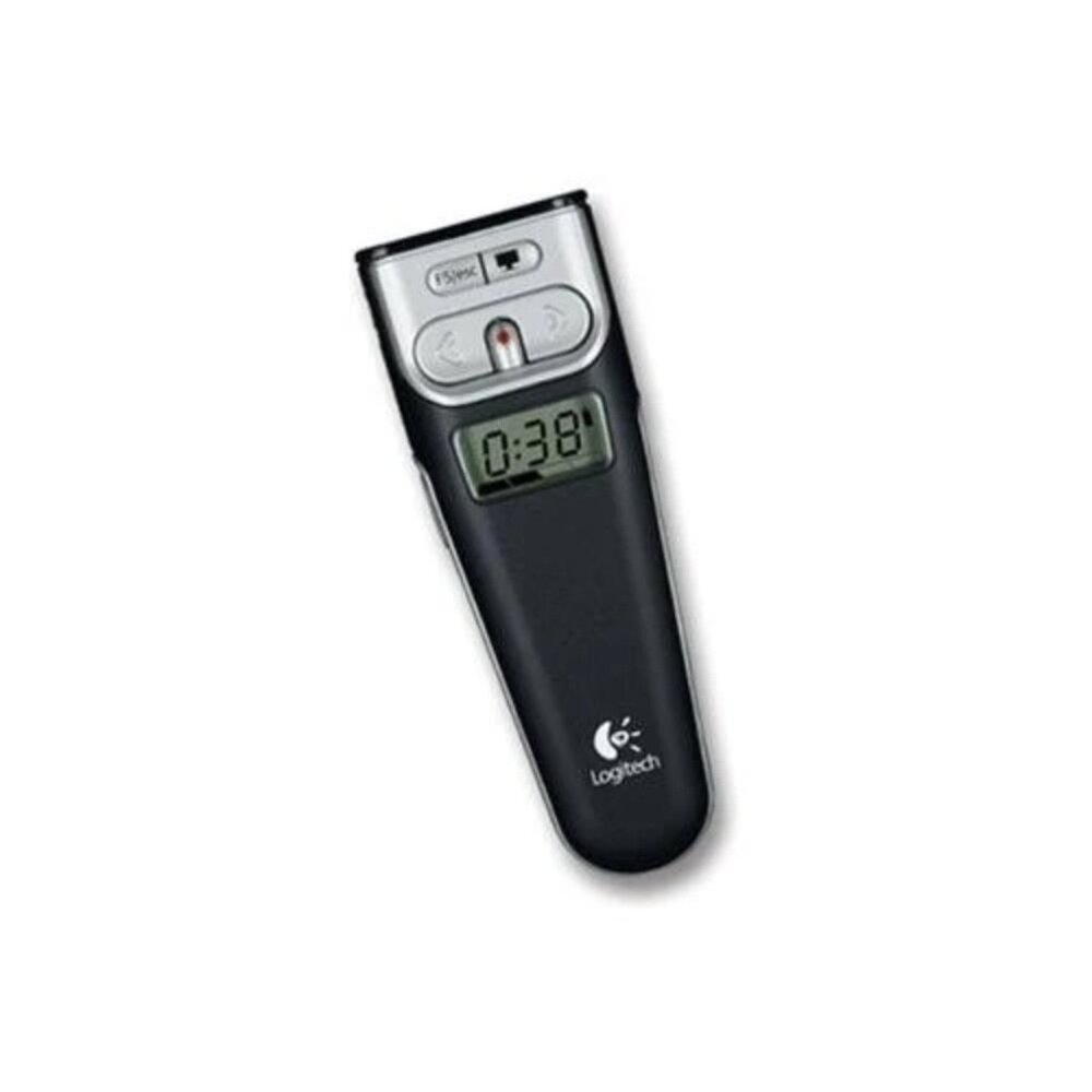 Logitech 2.4 GHz Cordless Presenter LCD Timer 50 Foot Range with Carrying Case